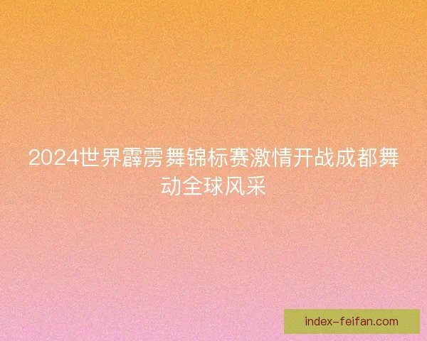 2024世界霹雳舞锦标赛激情开战成都舞动全球风采